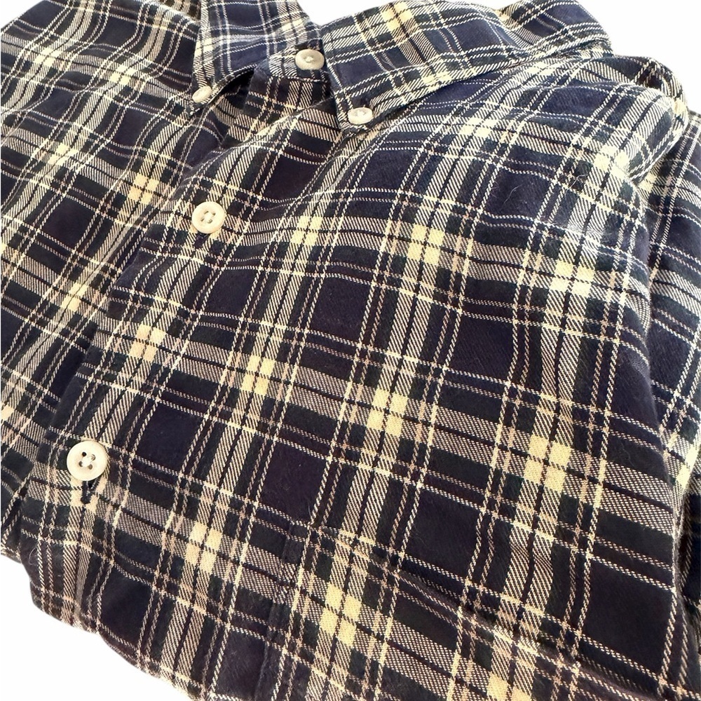 Ralph Lauren 100% cotton flannel MCMEEL long sleeve shirt XL black pony